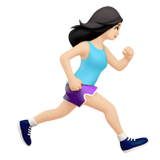 koşan kadın: açık cilt tonu sağa dönük