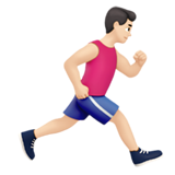 koşan erkek: açık cilt tonu sağa dönük