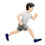 koşan kişi: açık cilt tonu sağa dönük
