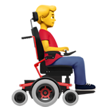 elektrikli tekerlekli sandalyede erkek: sağa dönük