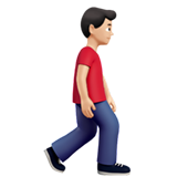 yürüyen erkek: açık cilt tonu sağa dönük