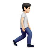 yürüyen kişi: açık cilt tonu sağa dönük