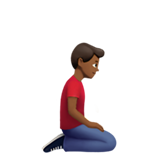 diz çöken erkek: orta koyu cilt tonu sağa dönük