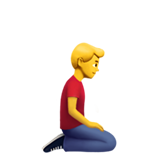 diz çöken erkek: sağa dönük