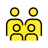 Aile: yetişkin, yetişkin, çocuk, çocuk - OpenMoji