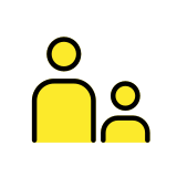 Aile: yetişkin, çocuk - OpenMoji