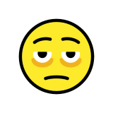 Gözlerinin altı torbalı yüz - OpenMoji