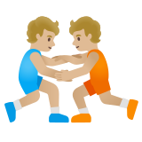 güreşen kişiler: orta açık cilt tonu