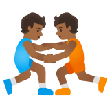 güreşen kişiler: orta koyu cilt tonu