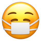 Koruyucu maskeli emoji