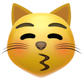 Öpücük kedi emoji