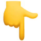 Elinin tersiyle aşağıyı gösteren işaret parmağı - Facebook