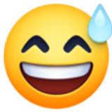 Soğuk terli ağzı açık gülümseme - Facebook