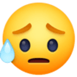 Üzgün ama rahatlamış yüz - Facebook