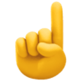 Yukarıyı gösteren işaret parmağı - Facebook