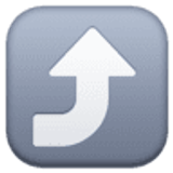 Yukarı kıvrımlı sağ ok - Facebook