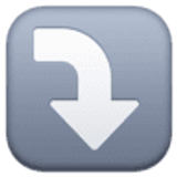 Aşağı kıvrımlı sağ ok - Facebook