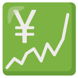 Yen simgeli artış grafiği - Noto Color Emoji