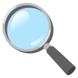 Sola dönük büyüteç - Noto Color Emoji