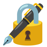 Kilit ve kalem - Noto Color Emoji