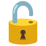 Açık kilit - Noto Color Emoji