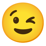 Göz kırpan yüz - Noto Color Emoji