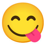 Lezzetli yiyecek beğenen yüz - Noto Color Emoji