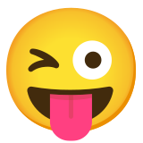 Dili dışarda göz kırpma - Noto Color Emoji