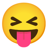 Dil dışarıda ve gözler kapalı - Noto Color Emoji