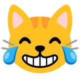 Sevinç gözyaşları döken kedi - Noto Color Emoji