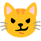 Iğneleyici kedi yüzü - Noto Color Emoji