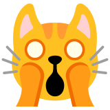 Korkuyla bağıran kedi - Noto Color Emoji