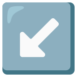 Sol aşağı ok - Noto Color Emoji