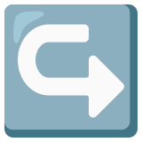 Sağa kıvrımlı sol ok - Noto Color Emoji