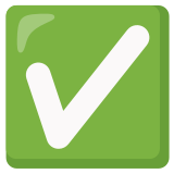 Onay işareti düğmesi - Noto Color Emoji