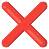 Çarpı işareti - Noto Color Emoji