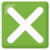 Çarpı işareti düğmesi - Noto Color Emoji