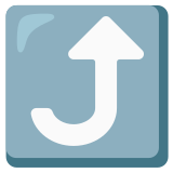 Yukarı kıvrımlı sağ ok - Noto Color Emoji