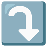 Aşağı kıvrımlı sağ ok - Noto Color Emoji