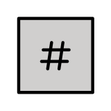 Tuş: # - OpenMoji