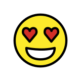 Kalp gözlü gülümseme - OpenMoji