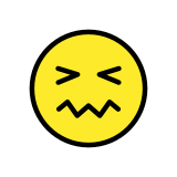 Kafası çok karışık yüz - OpenMoji