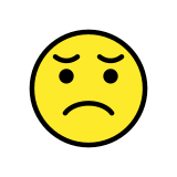 Memnuniyetsiz yüz - OpenMoji
