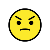 Öfkeli yüz - OpenMoji
