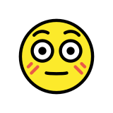 Kızarmış ve şaşkın yüz - OpenMoji