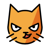 Iğneleyici kedi yüzü - OpenMoji