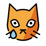 Ağlayan kedi - OpenMoji