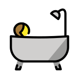 Banyo yapan kişi - OpenMoji