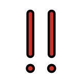 Çift ünlem - OpenMoji