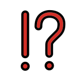 Ünlemli soru işareti - OpenMoji